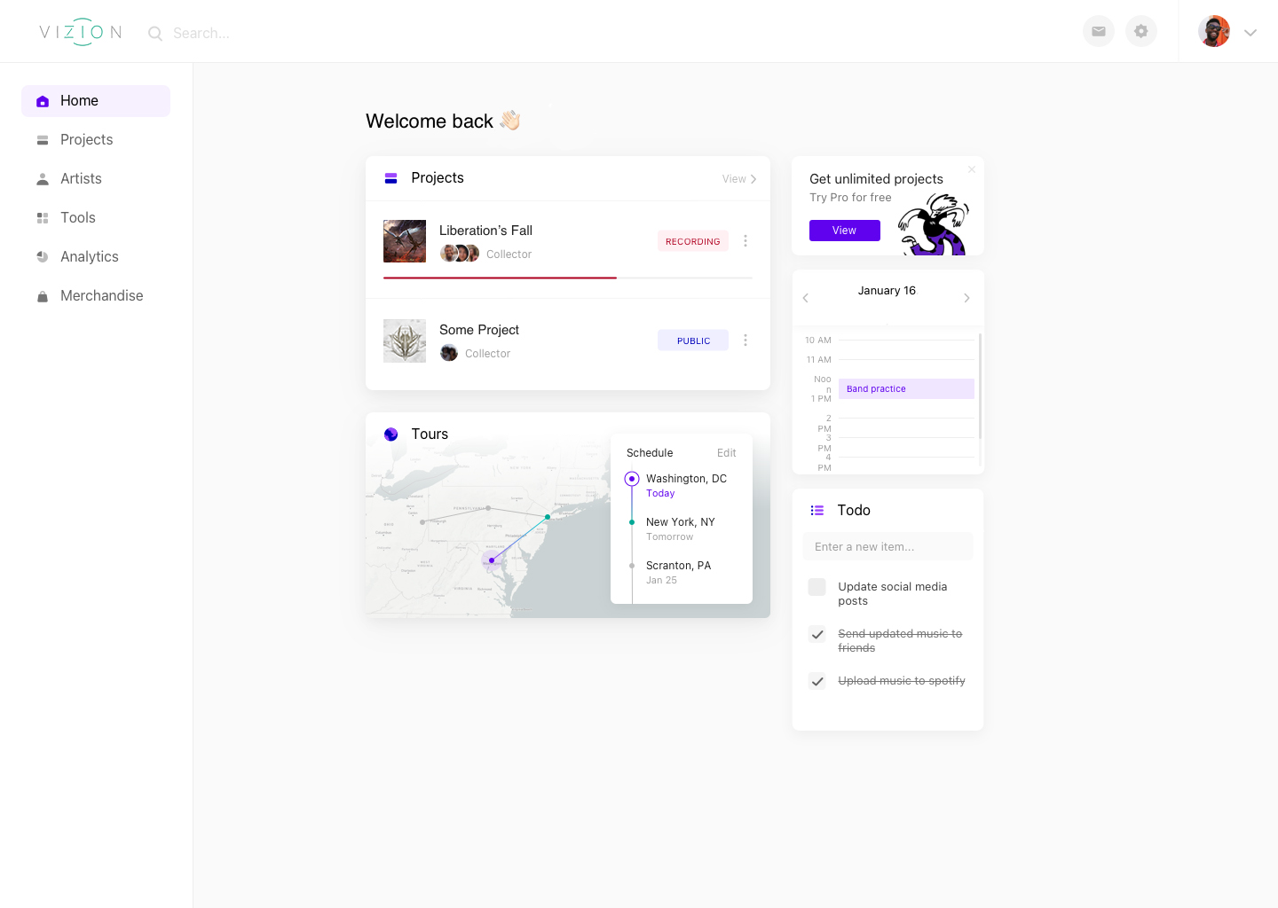VIZION Dashboard